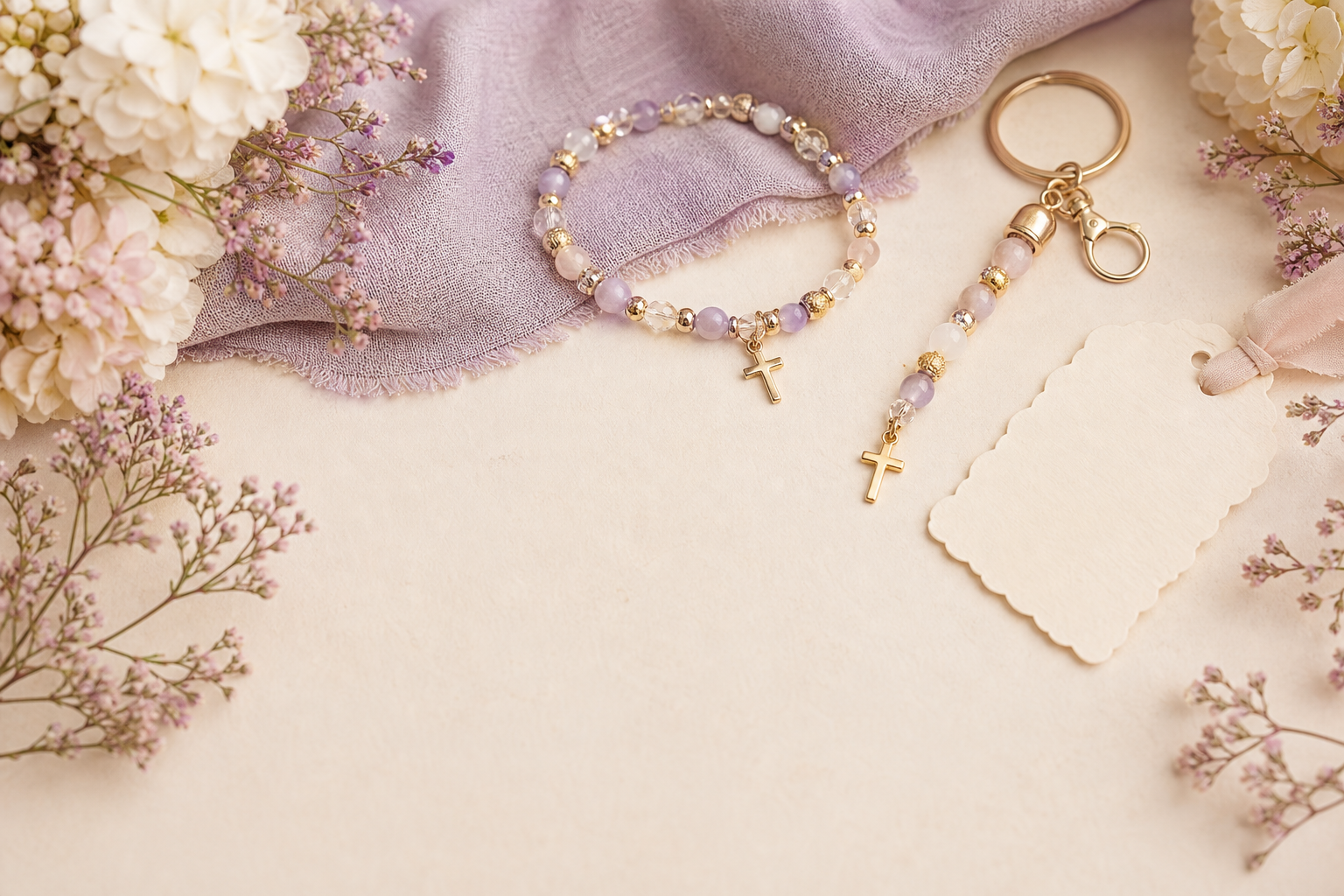 Faith and friendship handmade bracelet and keychain gifts
